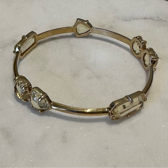 Kate Spade - Vegas Jewels bangle bracelet with pale yellow crystal stones, EUC - Picture 2 of 10